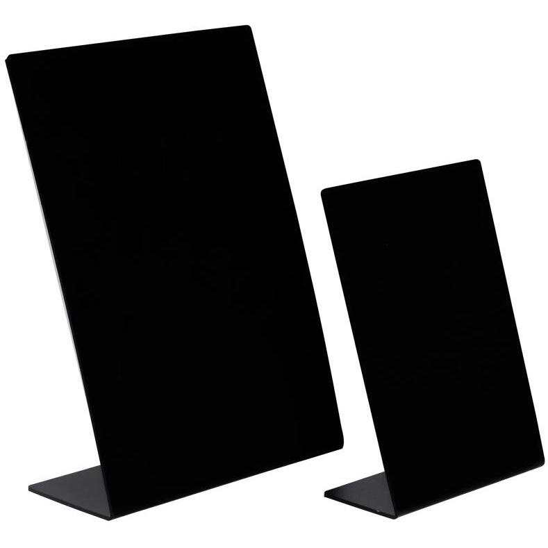 Support visuel en ardoise incliné A6 - Noir