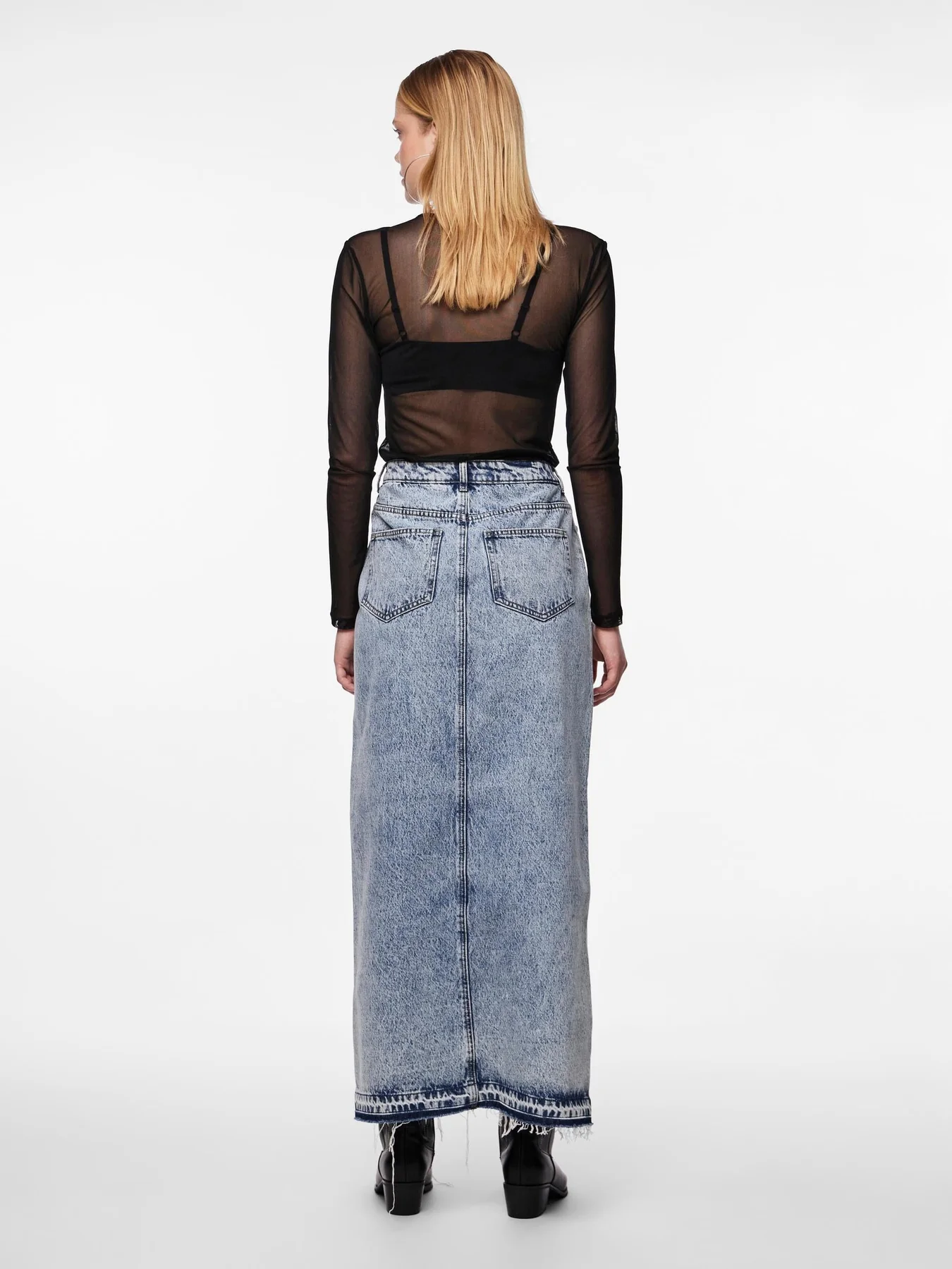 Pieces Pcnora Ankle Skirt 4499392 medium blue denim