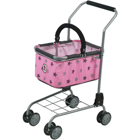 Bayer Chic Supermarkt-Einkaufswagen, Sternchen Grau
