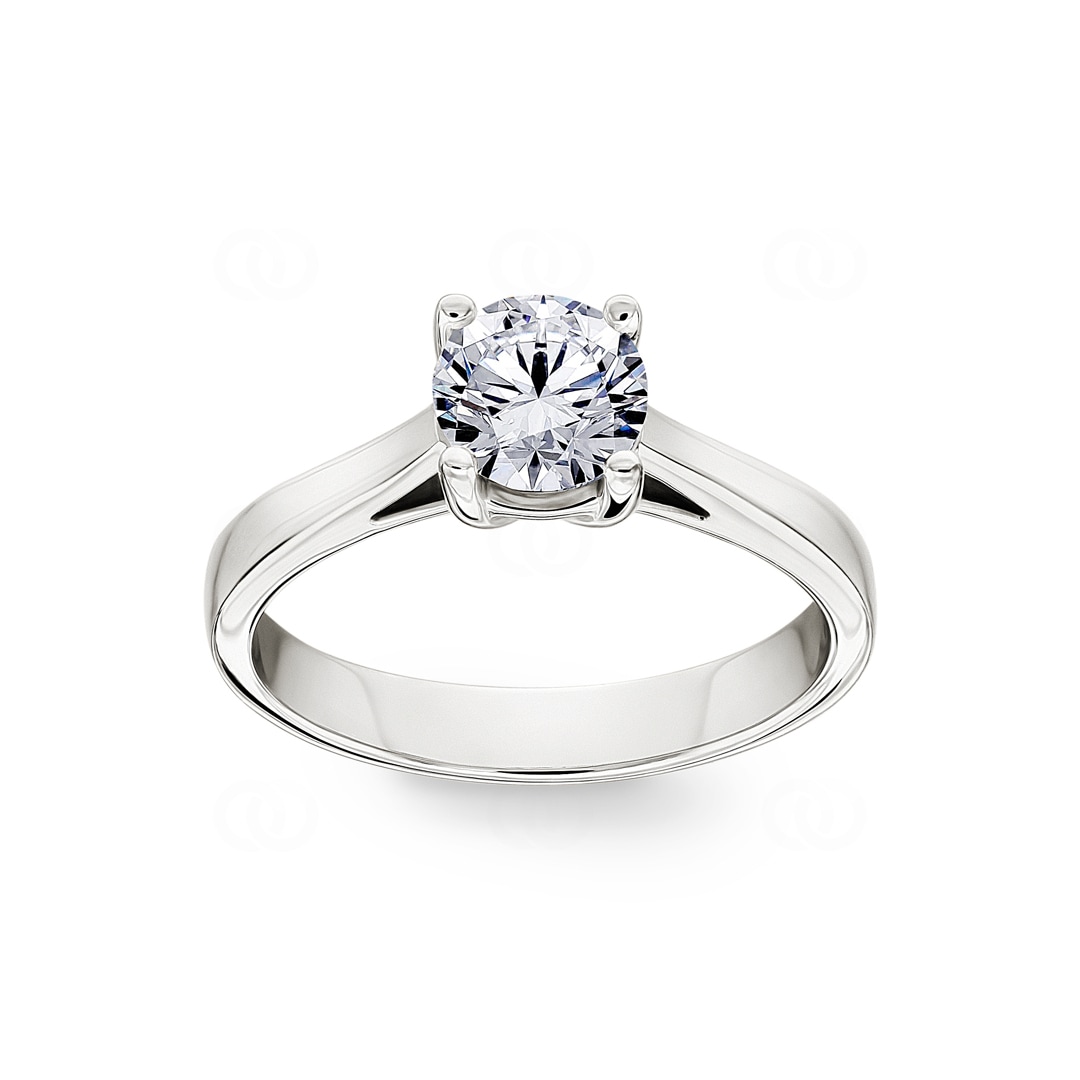 1.00 Karat GIA-Diamant Verlobungsring 750/18 K Weissgold in 4-Griff