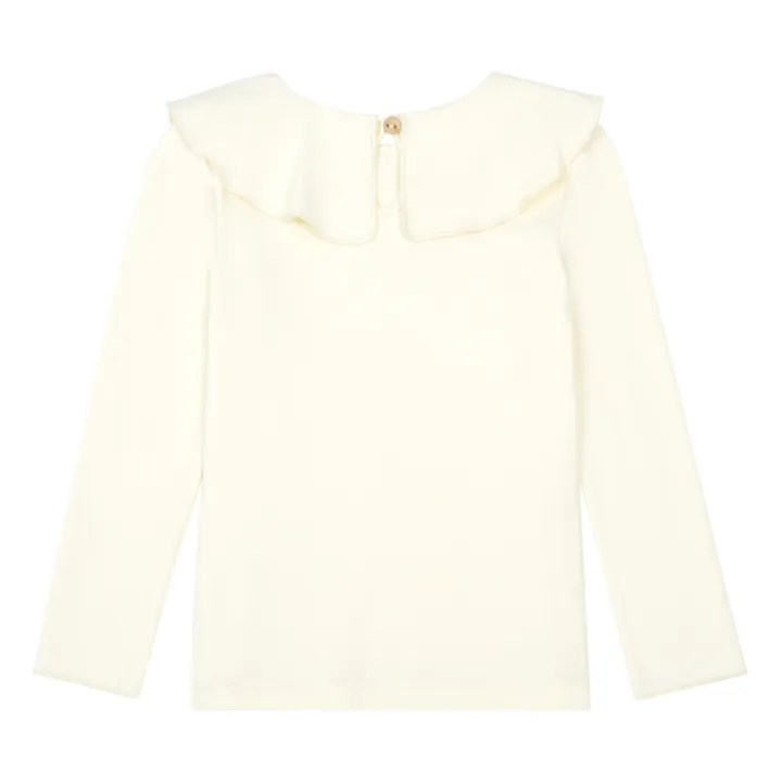 Oeuf NYC T-Shirt Coton Bio Volant | Ecru