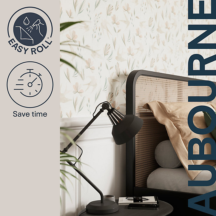Papier peint pré-encollé vinyle intissé Easy Roll GoodHome Aubourne beige l.53 x H.1005 cm