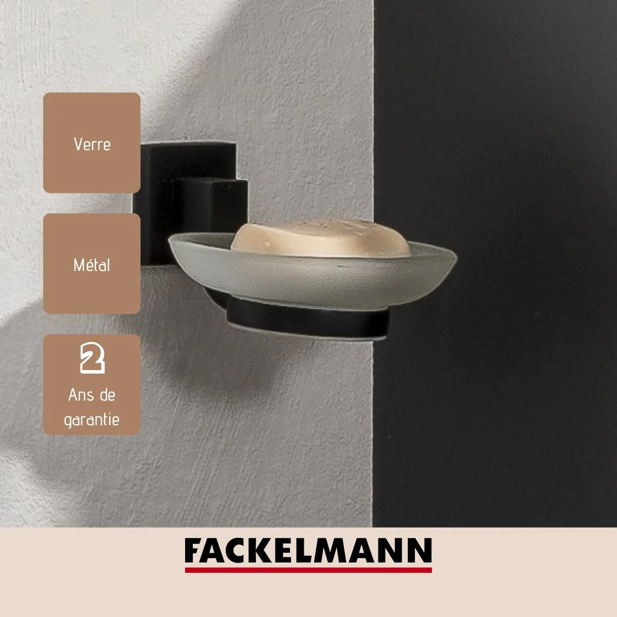 Porte savon mural avec fixations New York Fackelmann