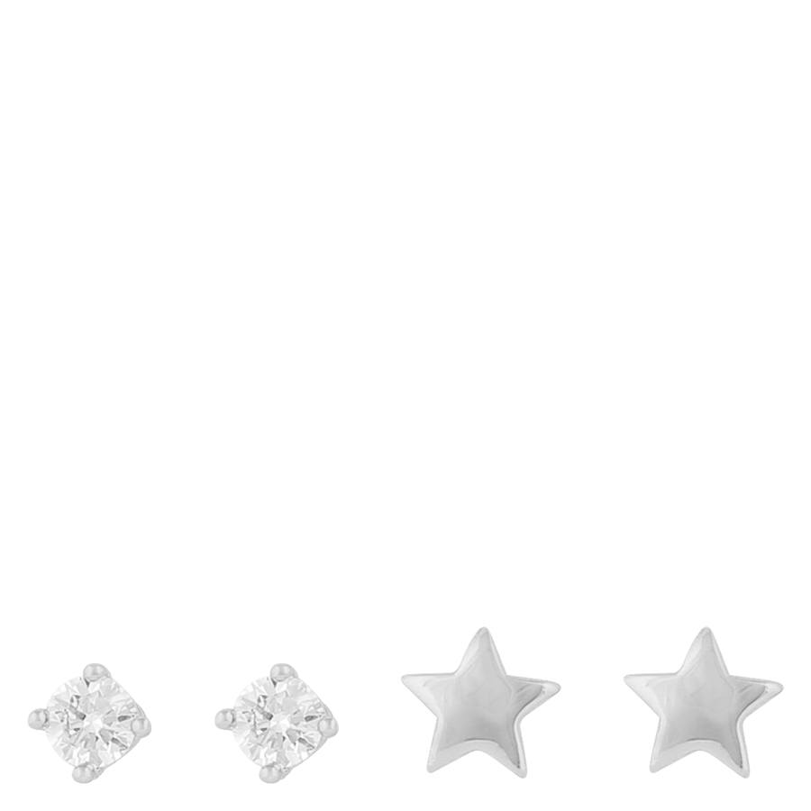 Snö Of Sweden Stina Earring Set Silver/Clear