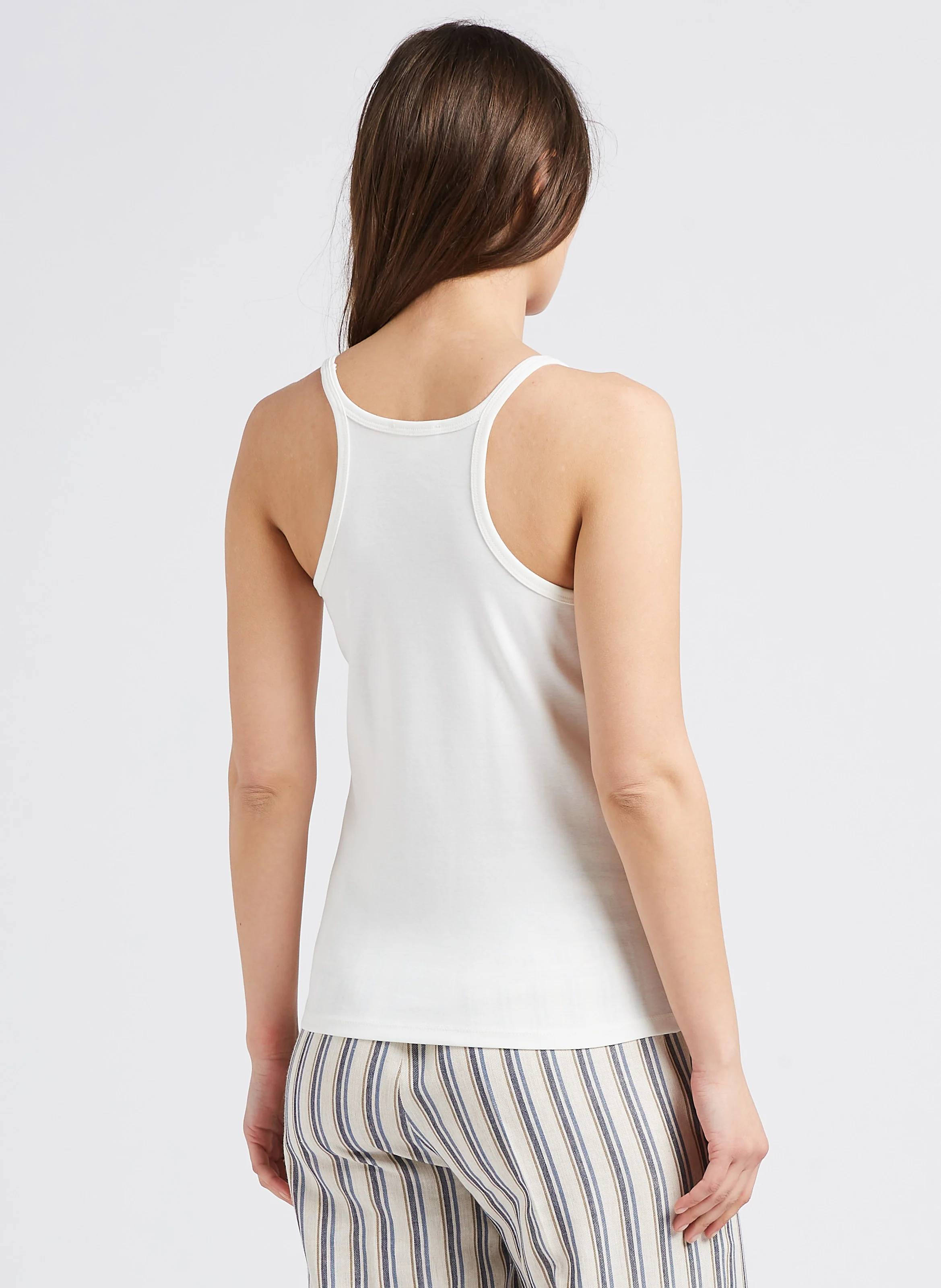 DEVON - Débardeur à dos nageur en coton | Beige