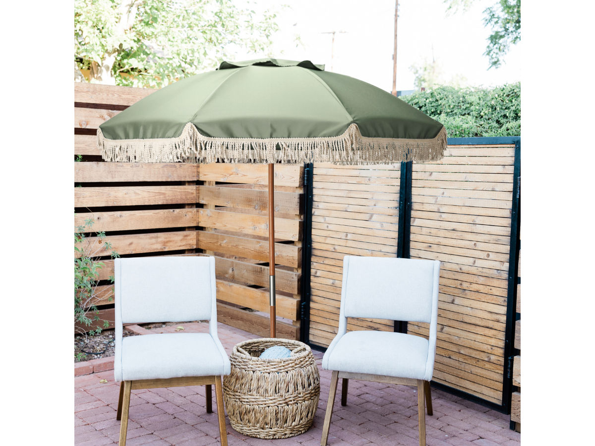HIXA parasol met houtenpaal - Green
