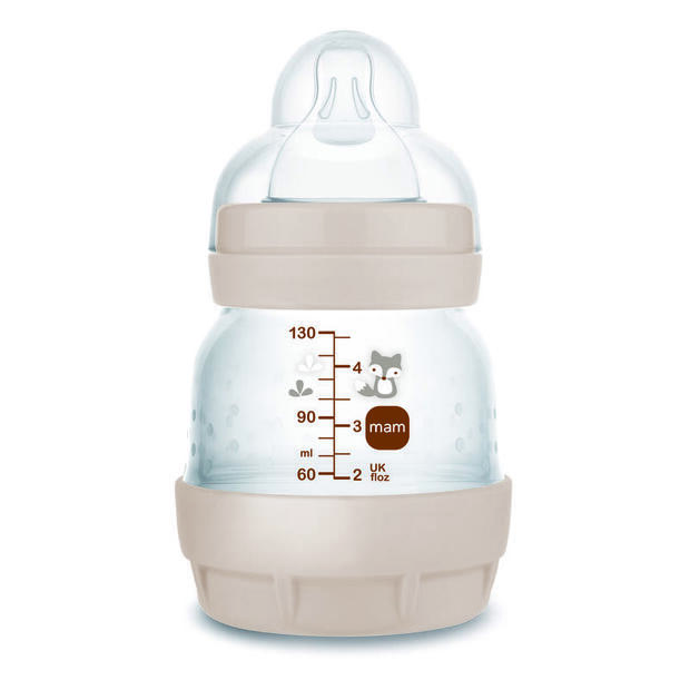 Biberon anti colique 130mL 0-2 mois Planet Love - Sable - MAM