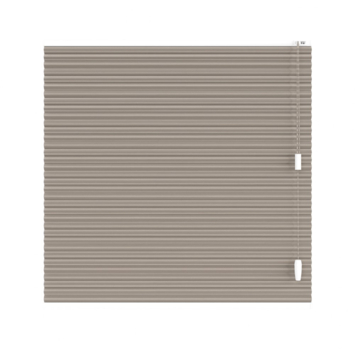 KARWEI dubbel plisségordijn gewoon raam 28671 taupe linnenlook lichtdoorlatend op maat