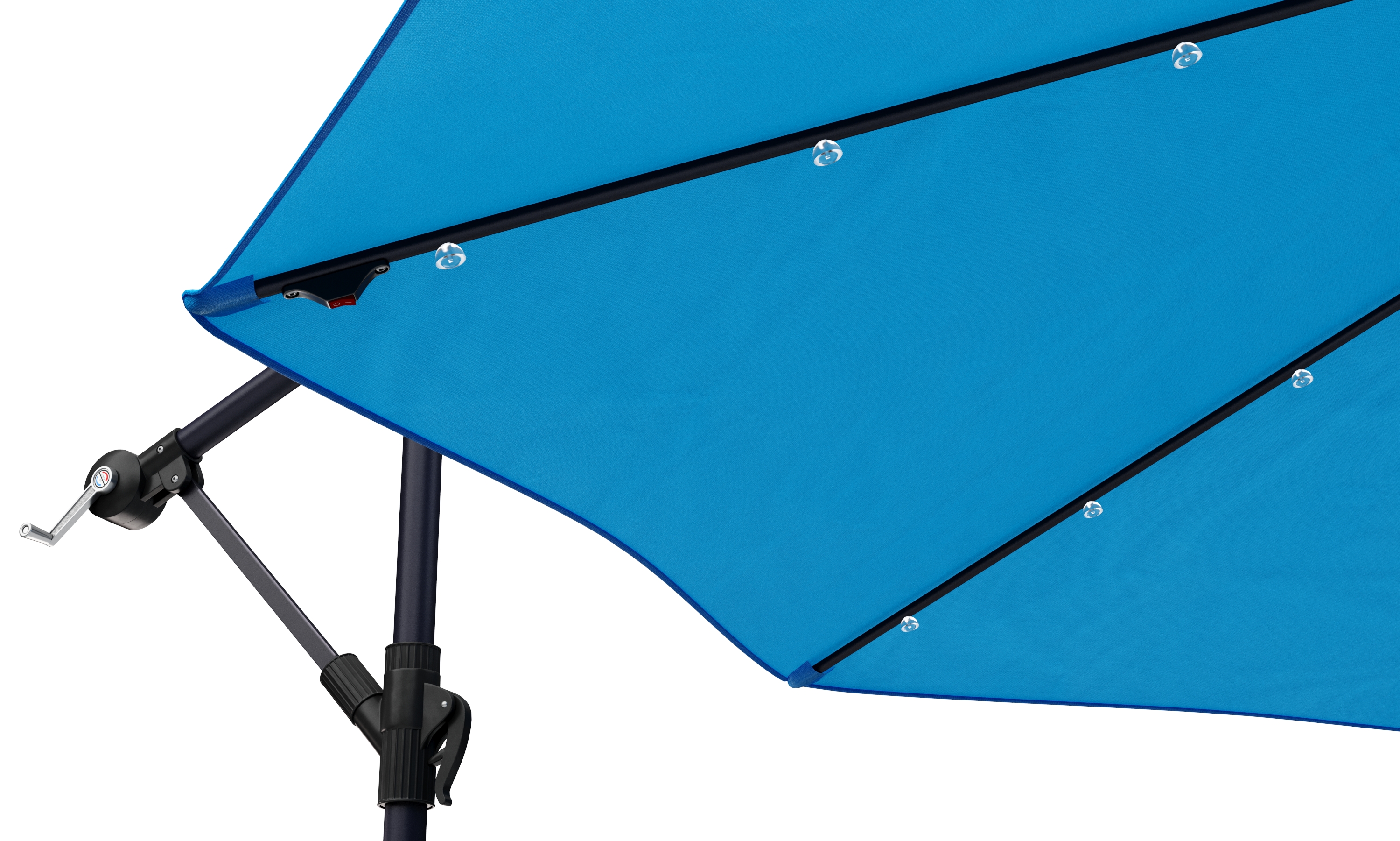 Sonnenschirm Ampelschirm BAY mit LED 300 cm blau