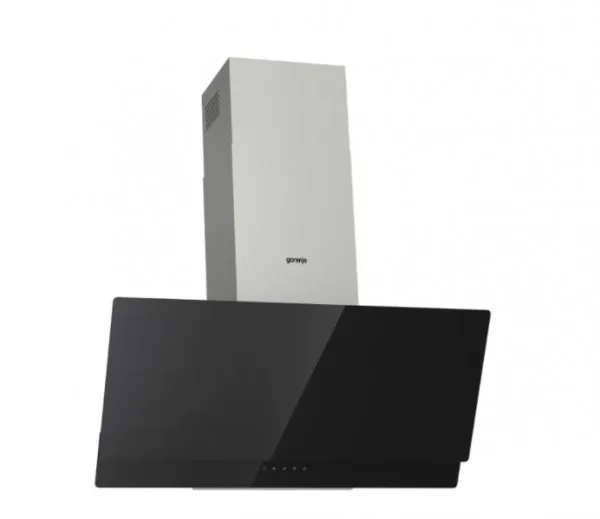 Gorenje Essential WHI949EXBG - Hætte - skorsten vinklet - bredde: 90 cm - dybde: 33.5 cm - udtrækning og recirkulation (-) - med intern motor - rustfrit stål/sølv