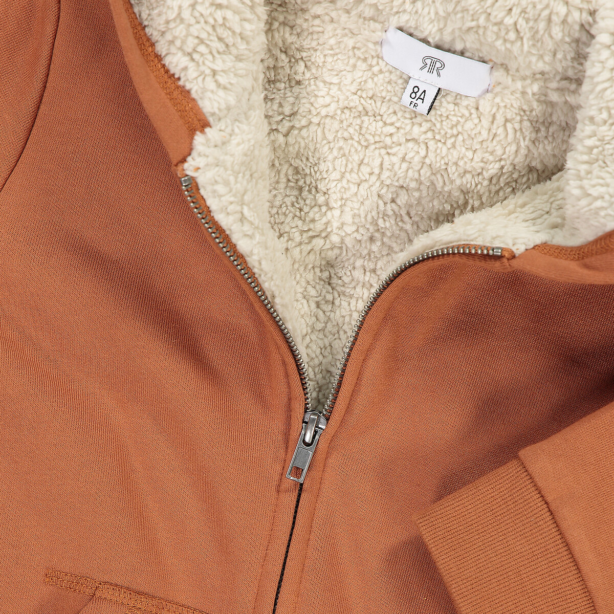 COLEÇÕES LA REDOUTE<br>Moletom com zíper, forrado com sherpa quente