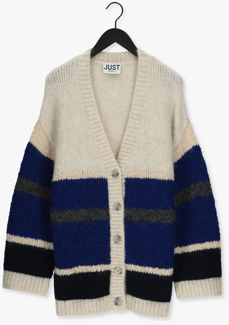 JUST FEMALE gebroken wit just female vest sagga cardigan