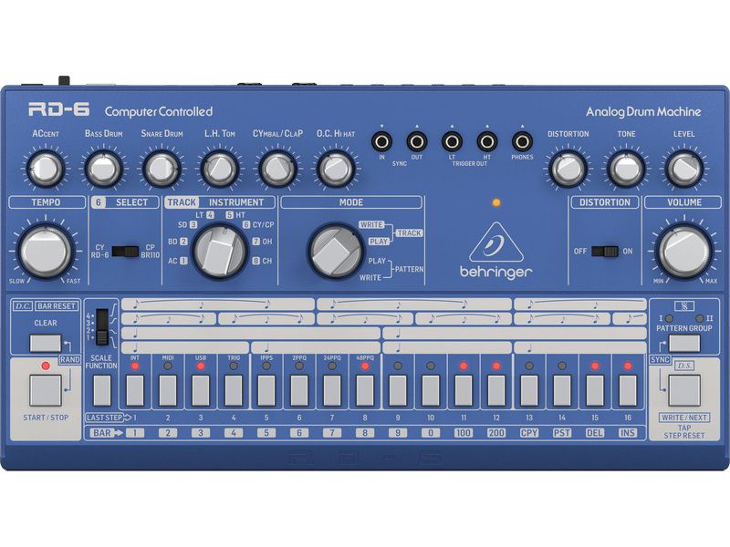 Behringer Drum Machine RD-6-BU Klassische analoge Drum Machine