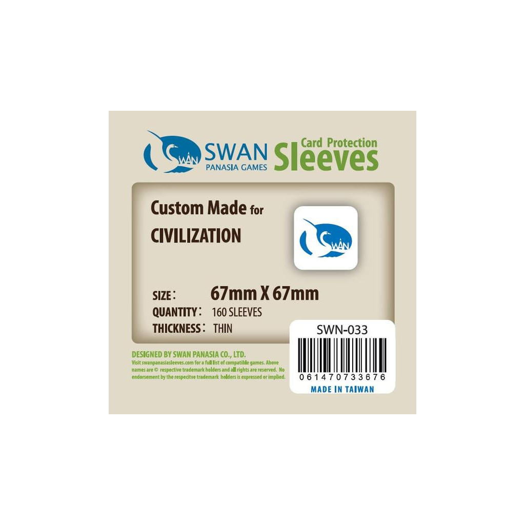 Swan Panasia - Card Sleeves Standard - 67x67mm - 160p