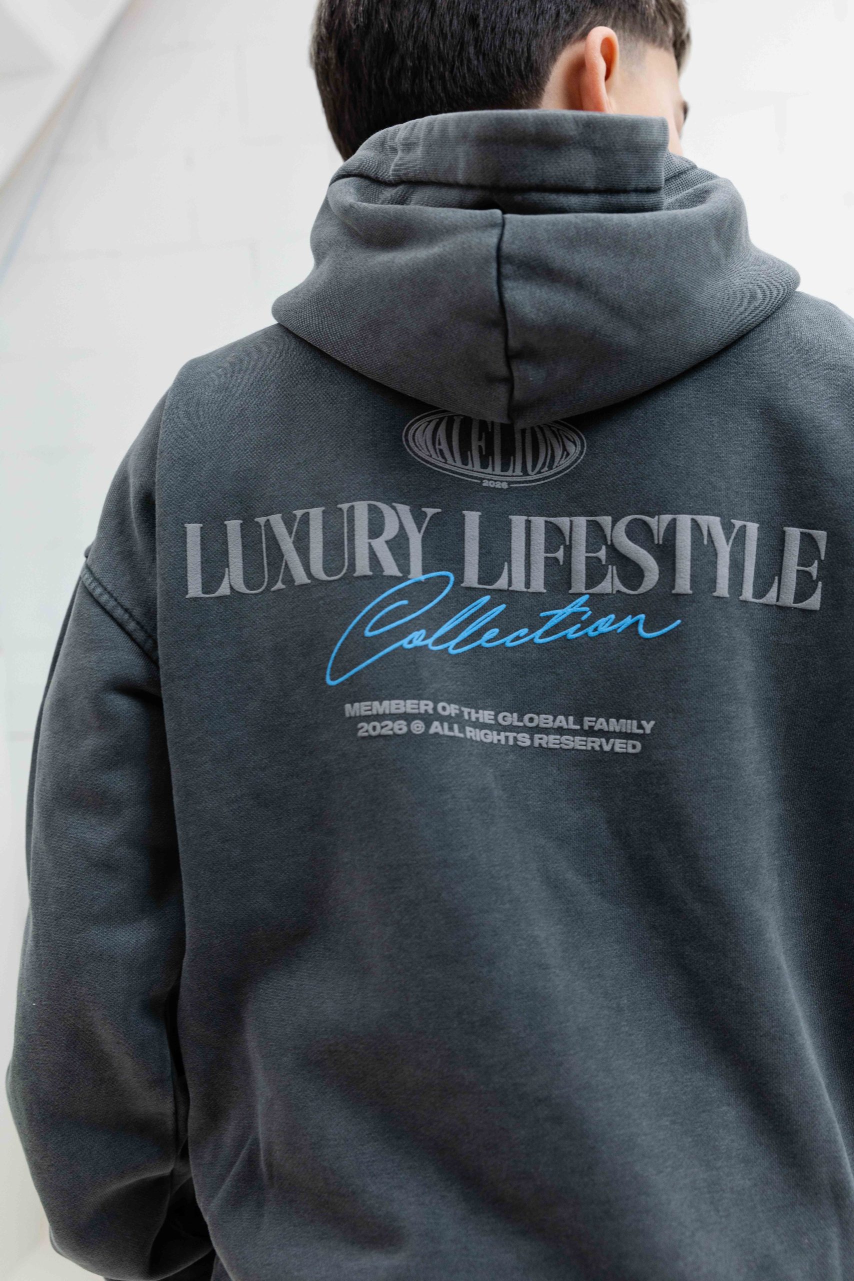 Malelions Relaxed Lifestyle Zip Hoodie Kids Donkergrijs