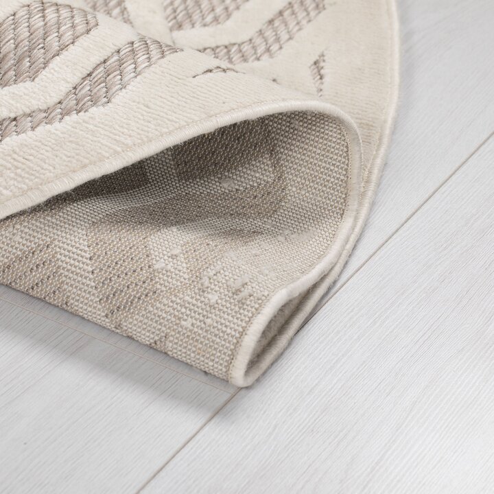 Rond buitenkleed - Piatto Mataro Creme/Wit