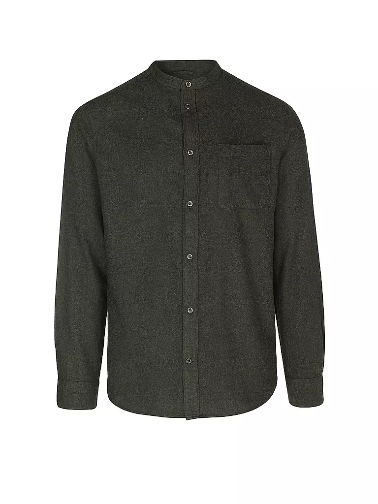 KNOWLEDGE COTTON APPAREL Flanellhemd  dunkelgrün