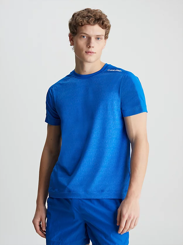 Camiseta de ginástica em tela com logotipo