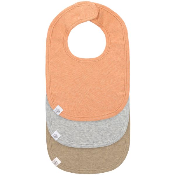 Lässig Newborn Slab GOTS Apricot / Light Grey / Nature Melange 3-Pack