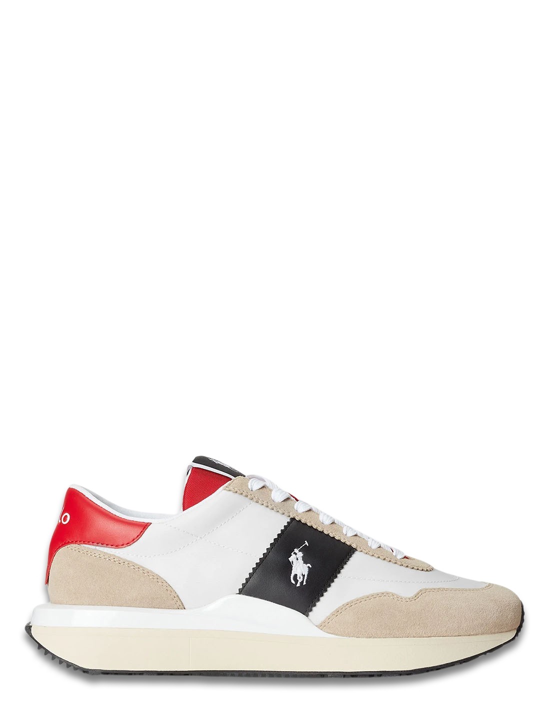 ralph lauren Baskets Homme Train 89 Rouge/Blanc