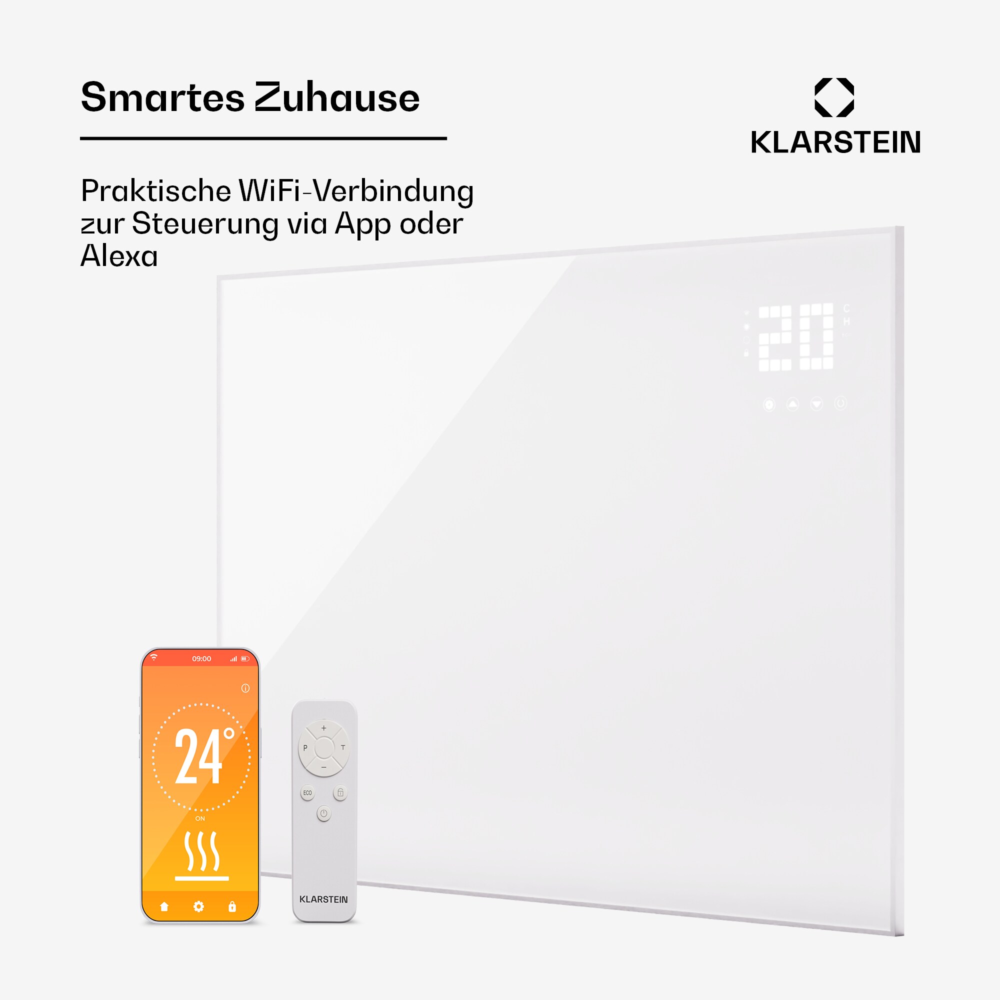 Wonderwall Smart Bornholm Infrarotheizung 130x85cm App 980W