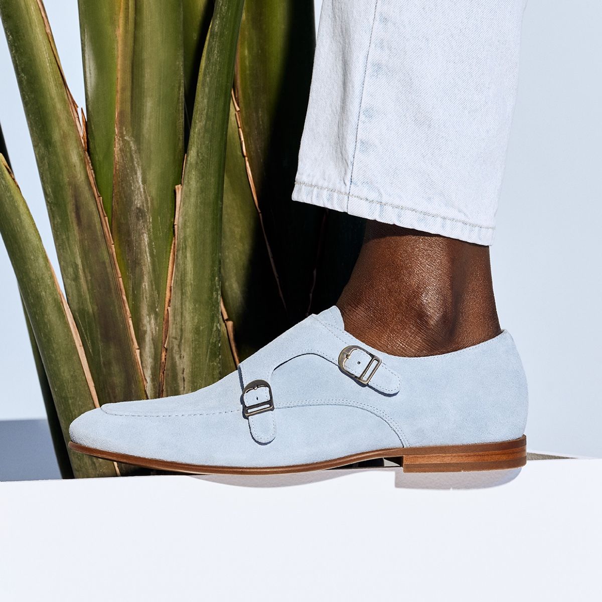 Cavafi Light Blue Men Dress Shoes