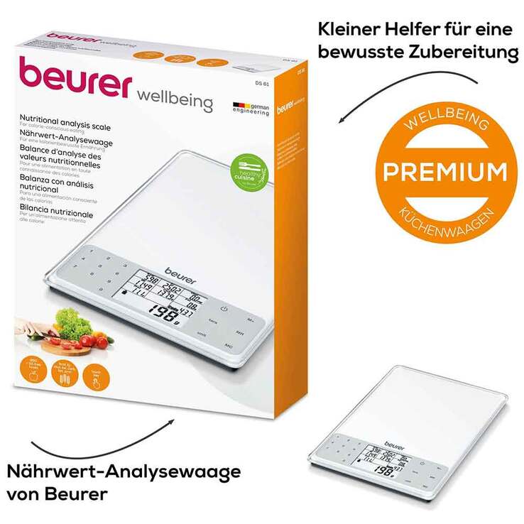 Beurer DS61 Nährwert Analysewaage, 1 St