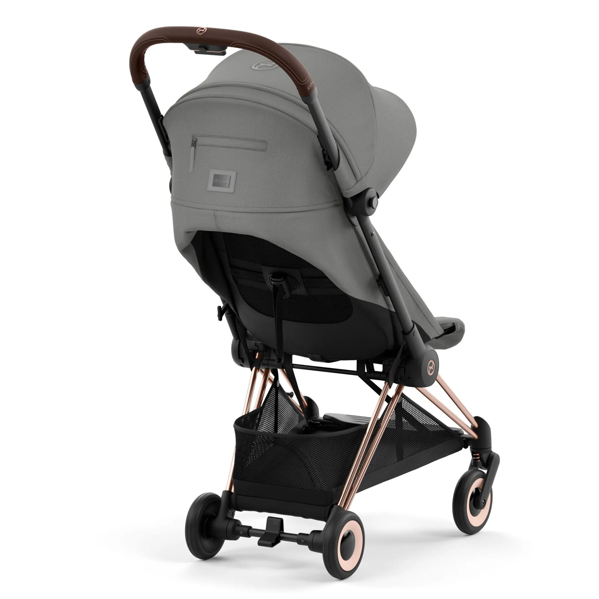 Cybex Poussette Coya - Cadre or rose avec siège gris mirage