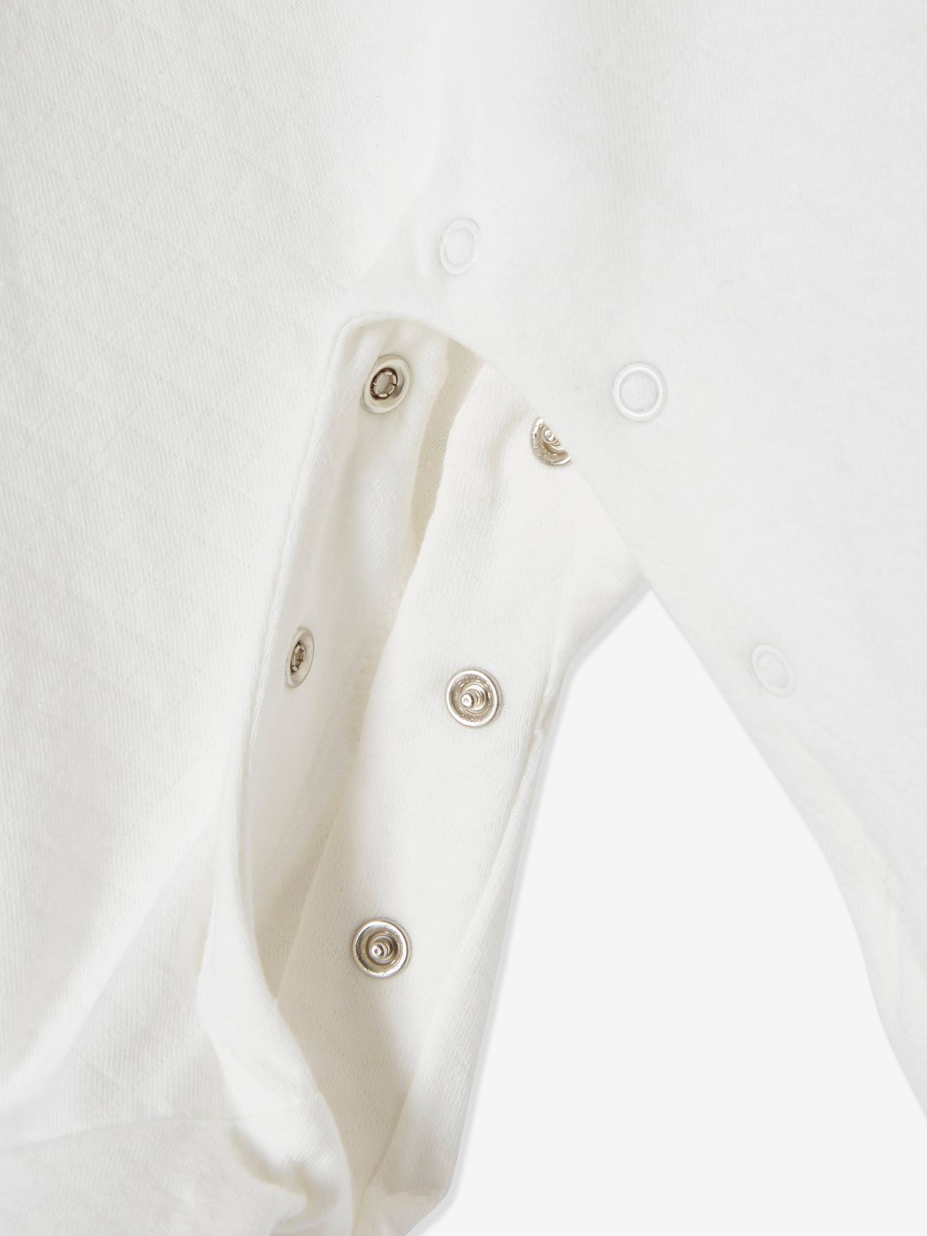 Conjunto para recém-nascido + body + doudou em algodão orgânico branco claro liso com estampas.