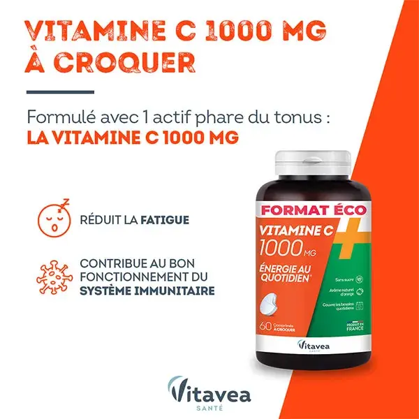 Vitavea Vitamina C 1000mg Energia Diária Eco Pack 60 comprimidos