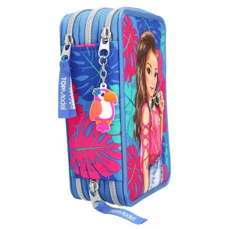 Depesche TOPModel Talita 3-Fach Federtasche TROPICAL blau