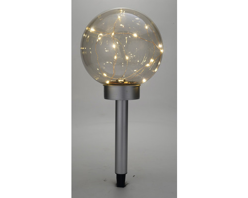 LED Vintage Solar Globe IP44 met grondpen, warm wit, RVS kleur, helder, Ø 200 mm