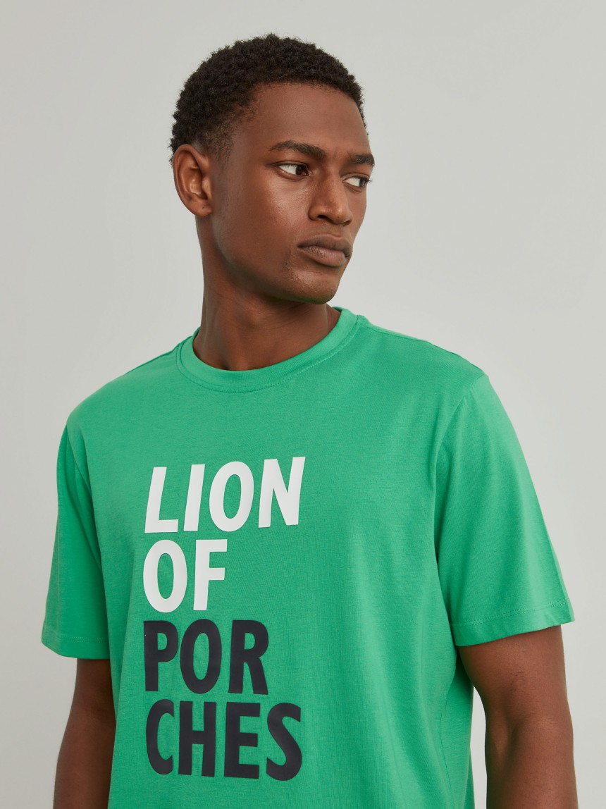 T-shirt de algodão com estampado