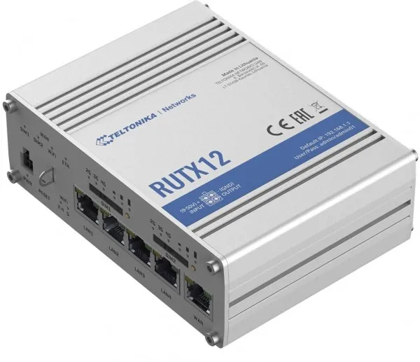 Teltonika RUTX12 - Trådløs router - WWAN 5-port switch - 1GbE, PPP, Modbus - Wi-Fi 5 - Dual Band
