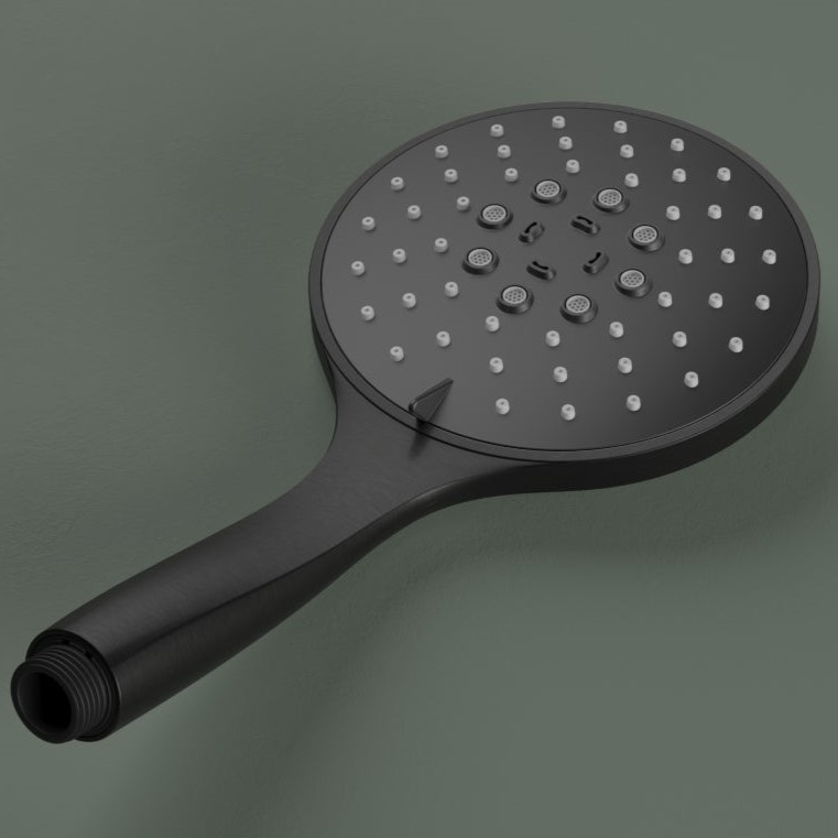 Hotbath ACE 3-standen handdouche 13cm zwart gepolijst PVD