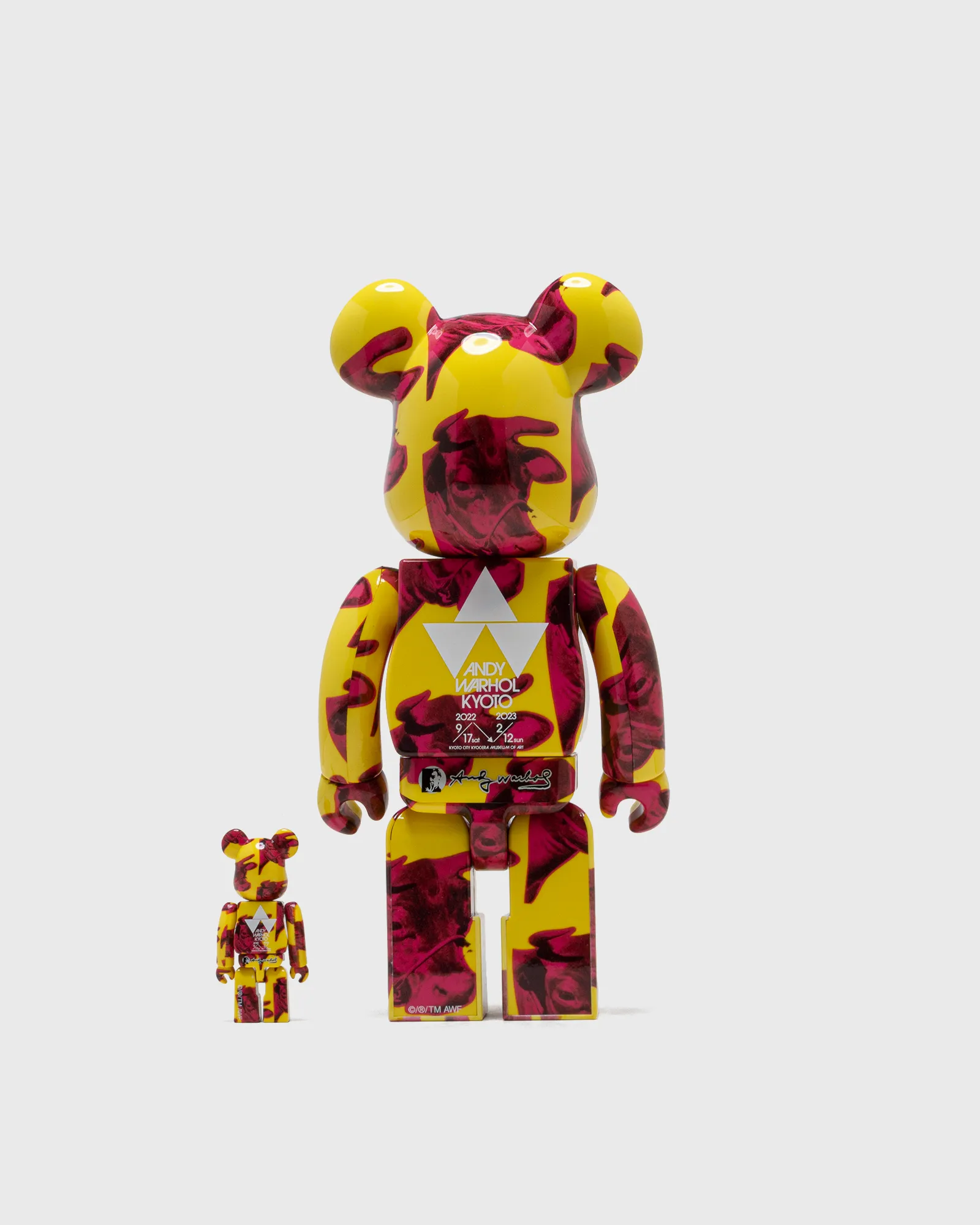 MEDICOM BEARBRICK 400% ANDY WARHOL COW WALLPAPER 2-PACK