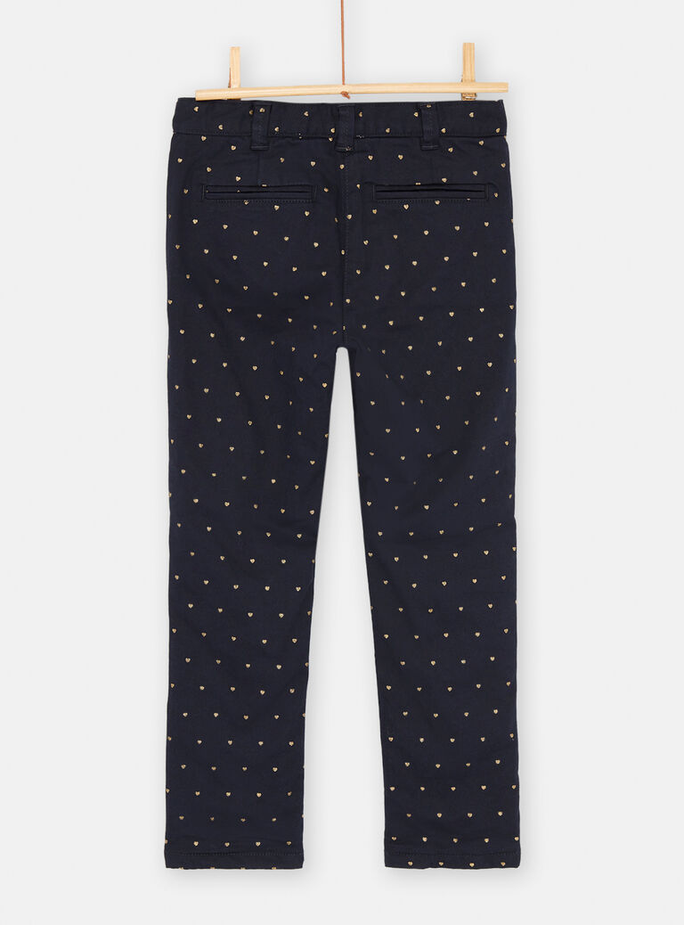Pantalon noirine à imprimé cur pour fille