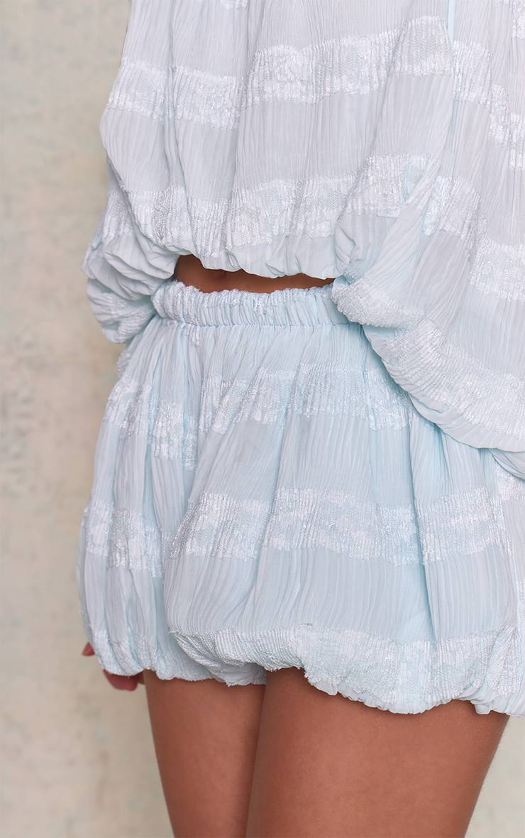 Bleu Layette Ensemble Court Coordonné À Fronces Et Jupe Bouffante