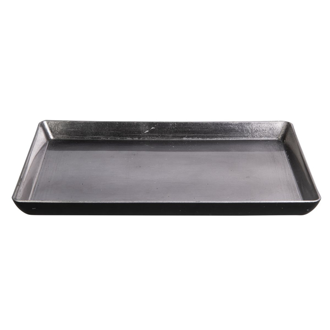 Dekoteller rechteckig - silber - ca. 27 x 19 x 2 cm
