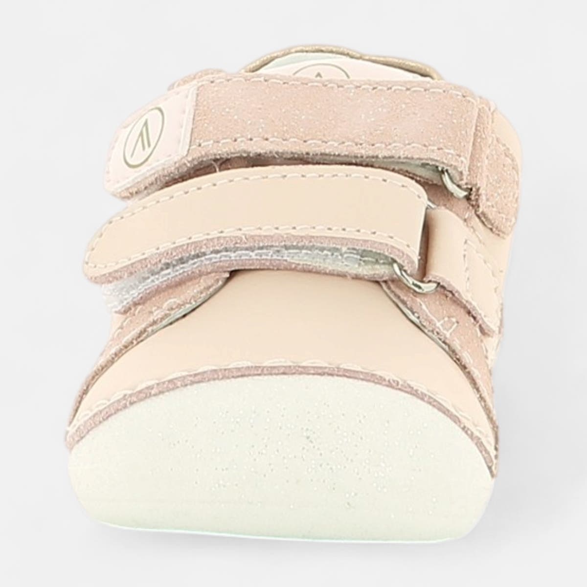 Baskets hautes Bébé fille en cuir rose