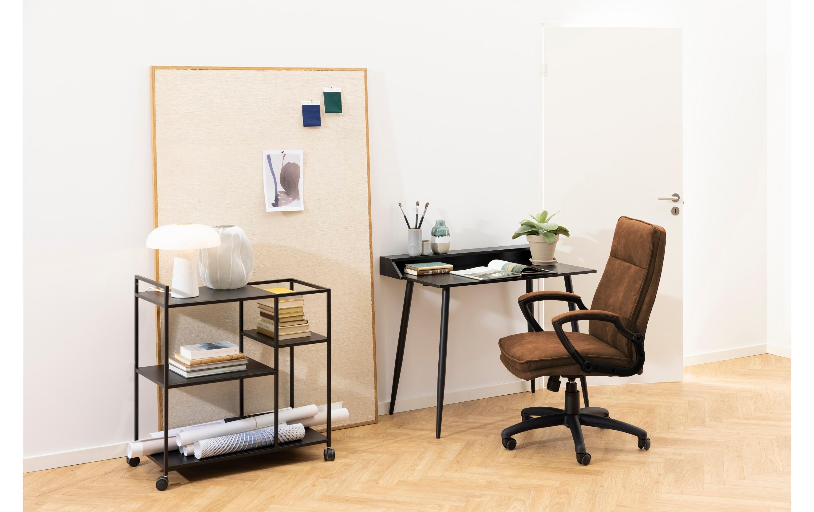 Bürostuhl Brad, mit Armlehnen und Bremsrollen, Camel<br>Moderner Schreibtischstuhl in edler Optik