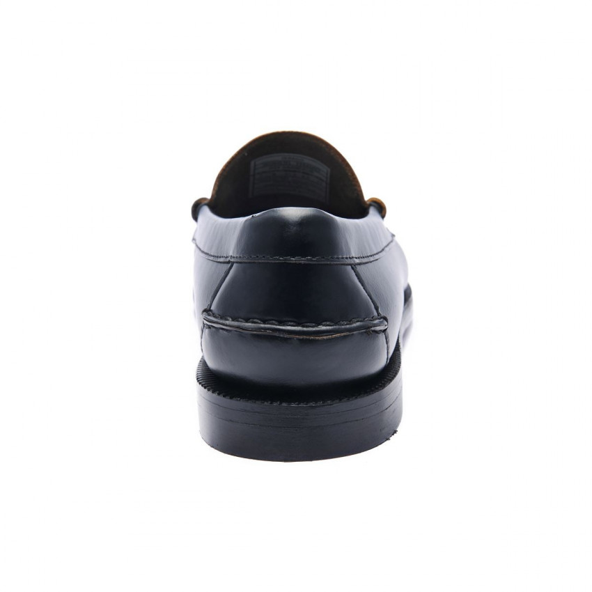 CLASSIC DAN Black White MOCASSIN-Mocassin pour femme en cuir brossé