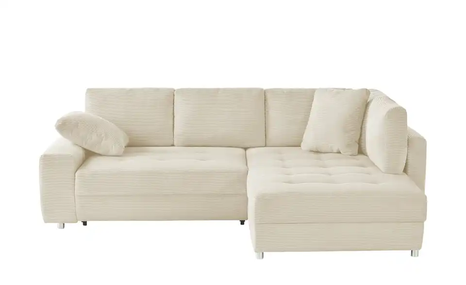 Ecksofa Arissa de Luxe Natur rechts Cordstoff