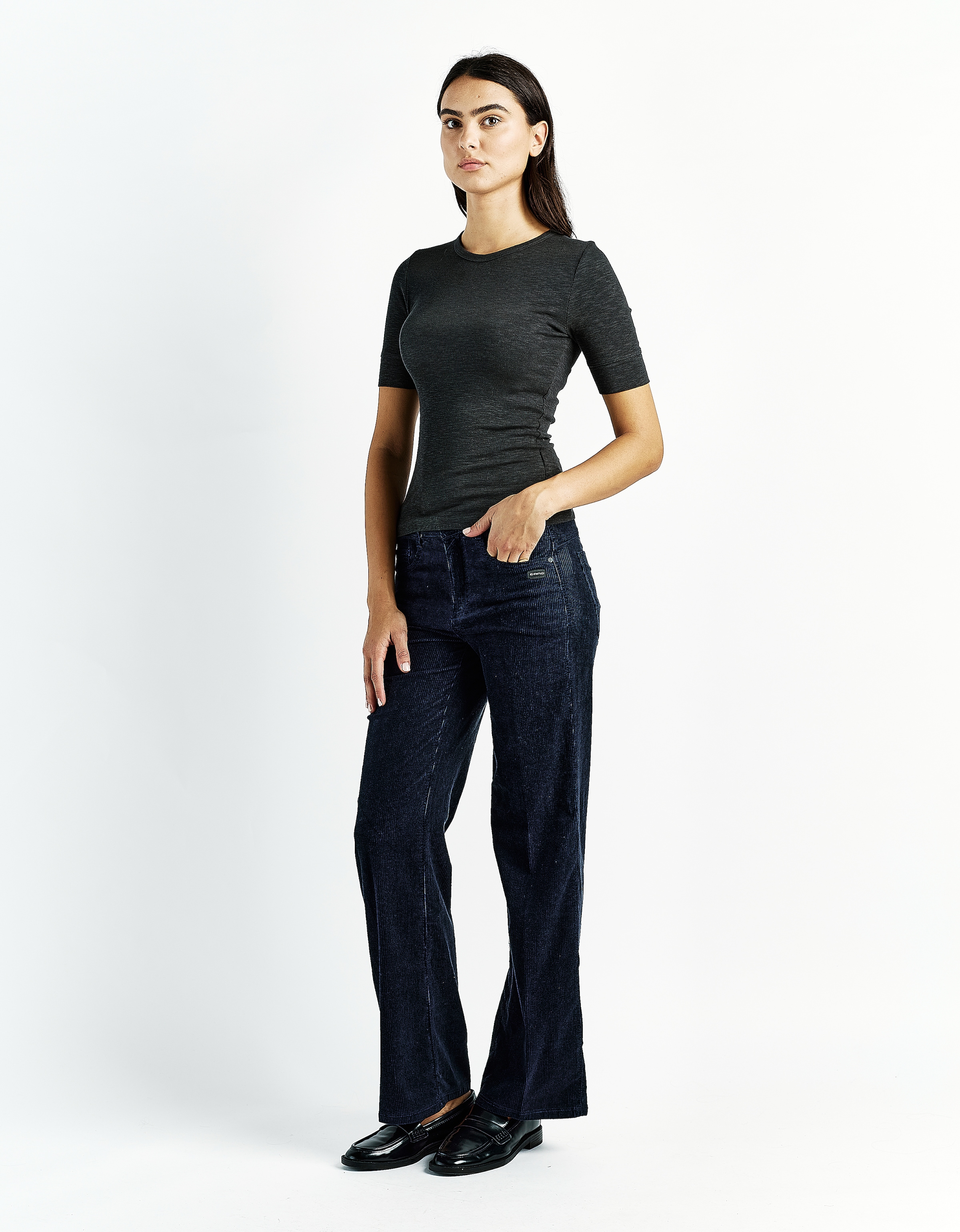 GANG Cordhose »94AMELIE WIDE«  Wide Fit mit geradem Bein