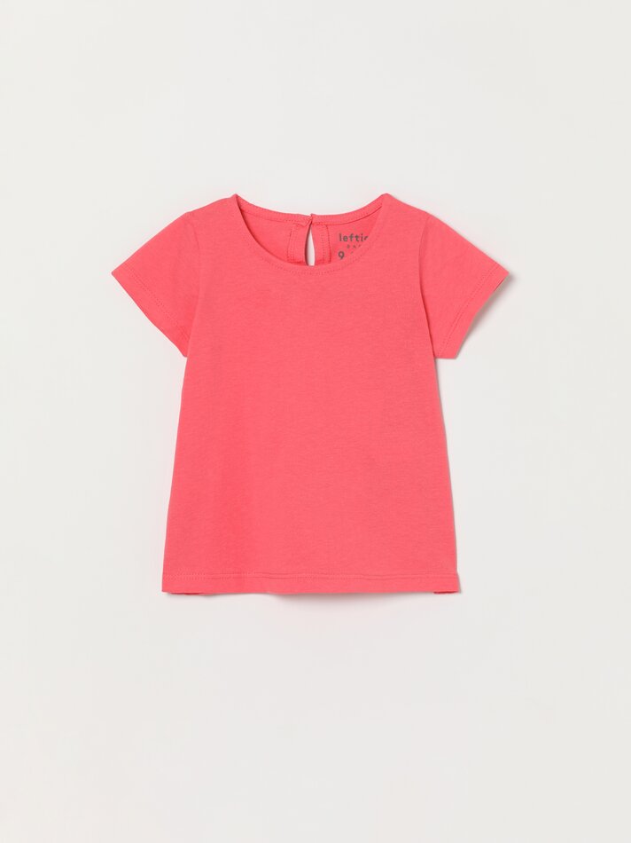 Pacote com 4 camisetas lisas de manga curta - Coral Forte