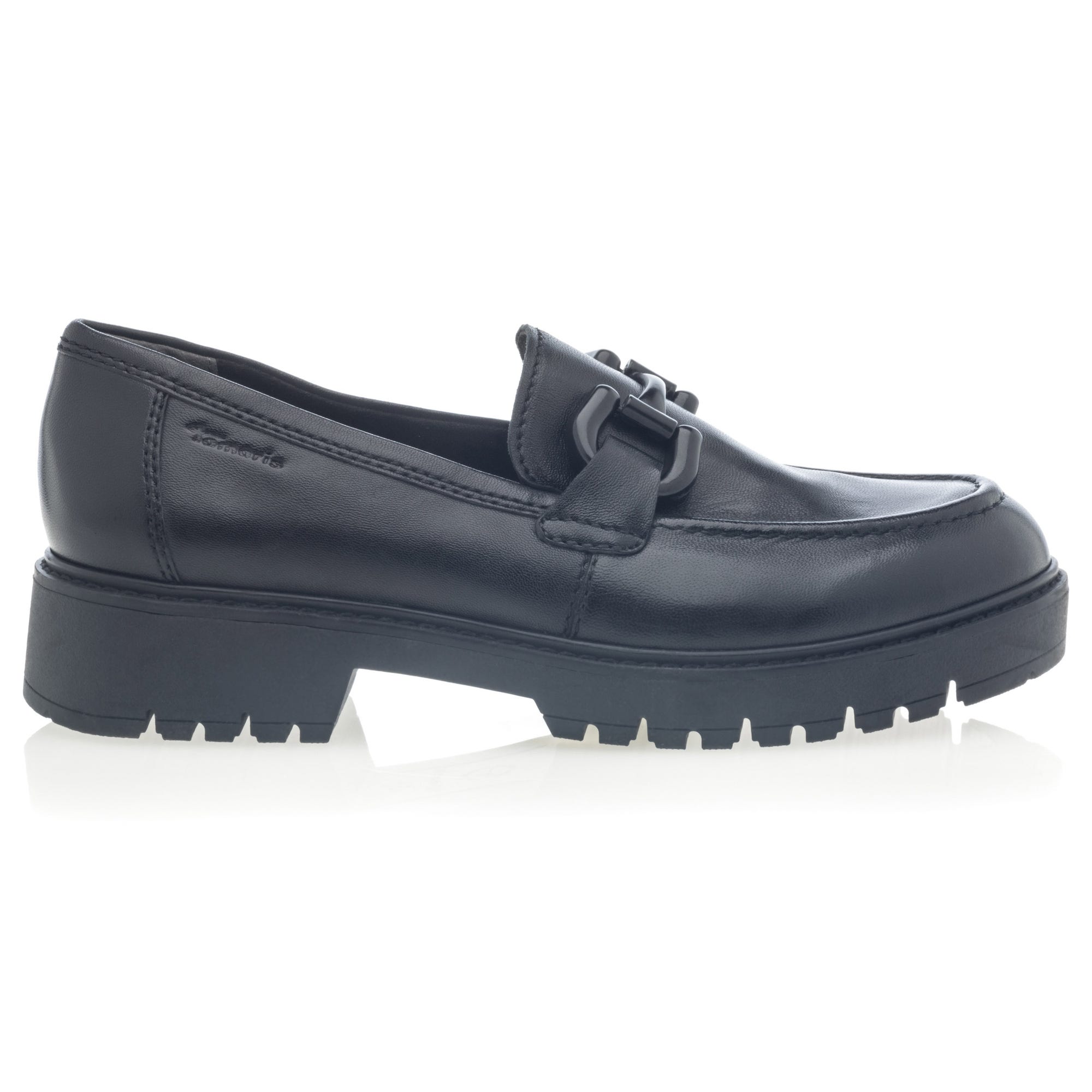 Mocassins Femme en cuir noir