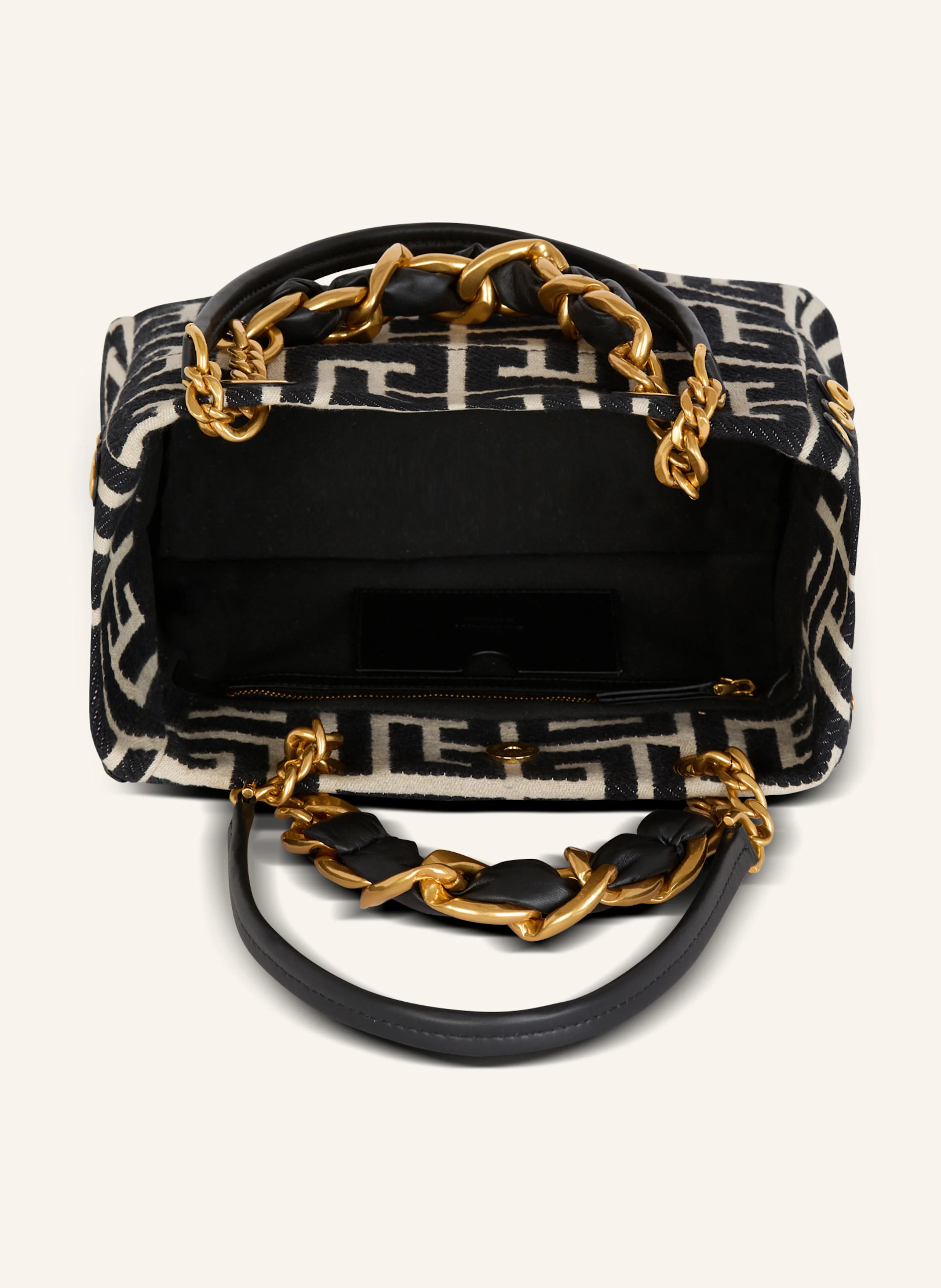 BALMAIN Kleiner Shopper 1945 Soft aus Monogramm-Jacquard