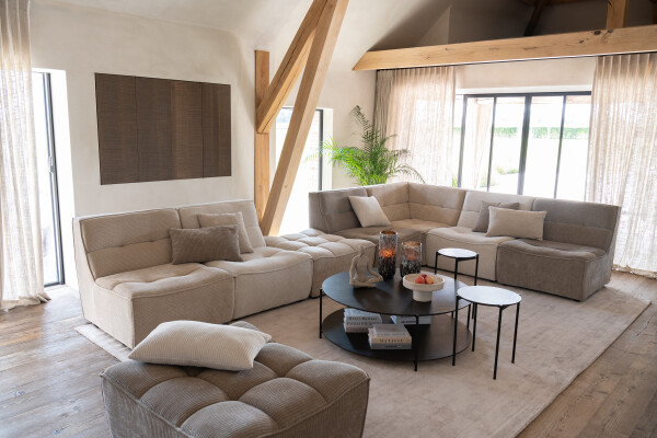 1-zits Sofa Grid Donkerbeige