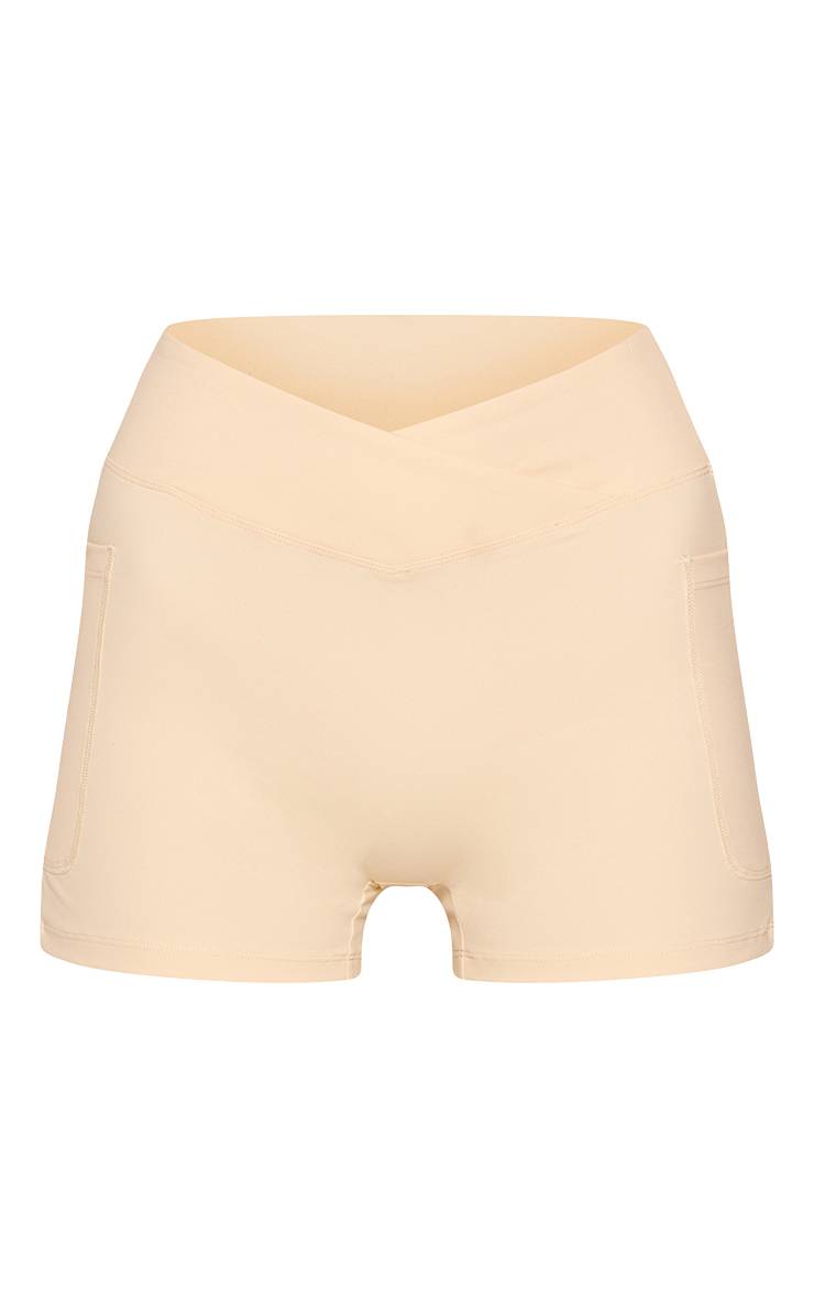 Jaune Short De Sport Taille Croisée Butter Sculpt