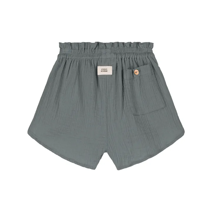 Studio Bohème Short Georgette Gaze de Coton | Bleu gris